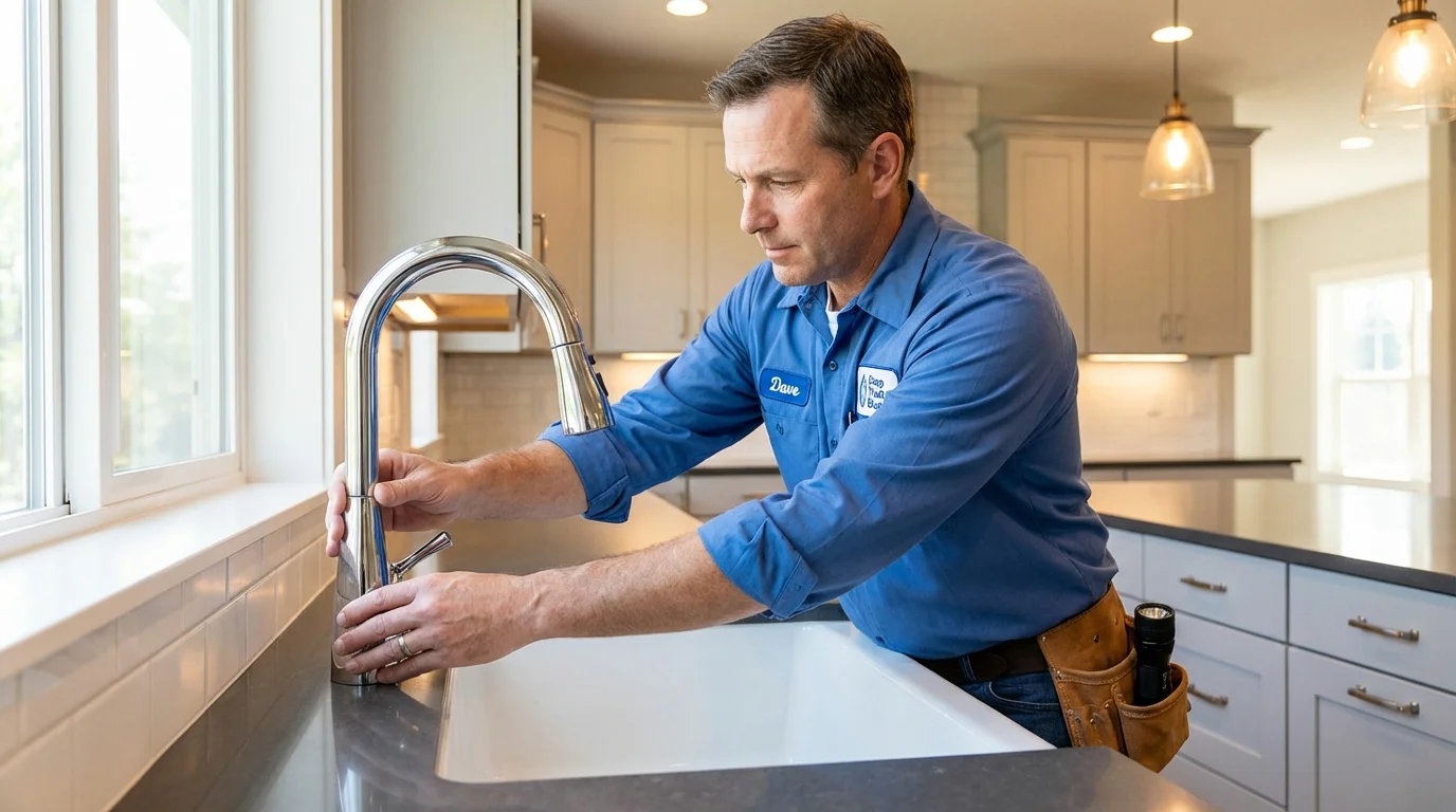 Kitchen faucet installation by Johns Plumbing LLC in Statenville